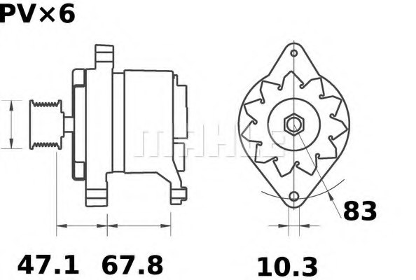 MAHLE ORIGINAL MG 529 Alternator